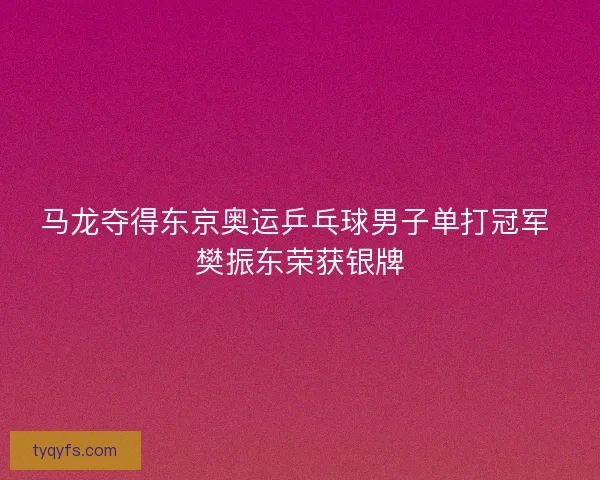 马龙夺得东京奥运乒乓球男子单打冠军 樊振东荣获银牌